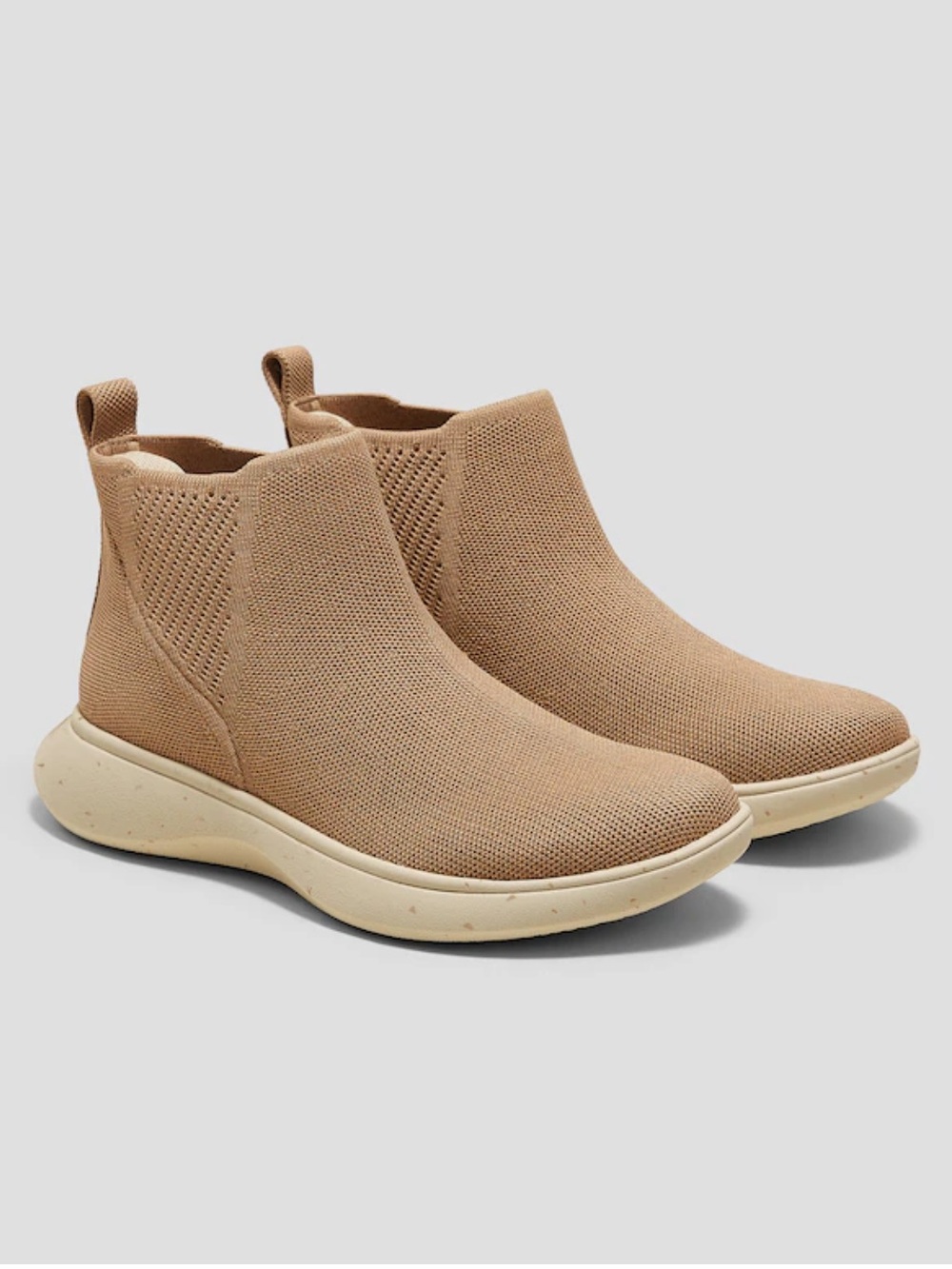 Vivaia Women's Knit Slip-On Ankle Booties - Beige